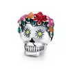 Talisman din argint Flowers and Skull picture - 1