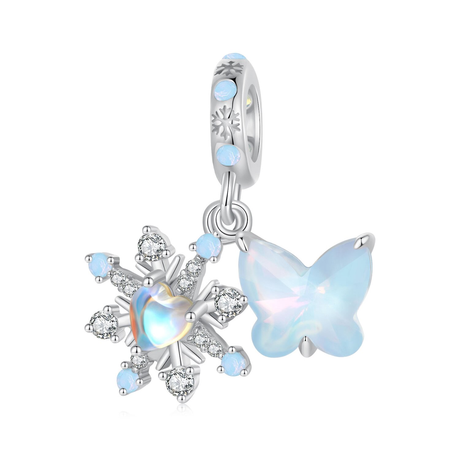 Talisman din argint Frozen Butterfly image8