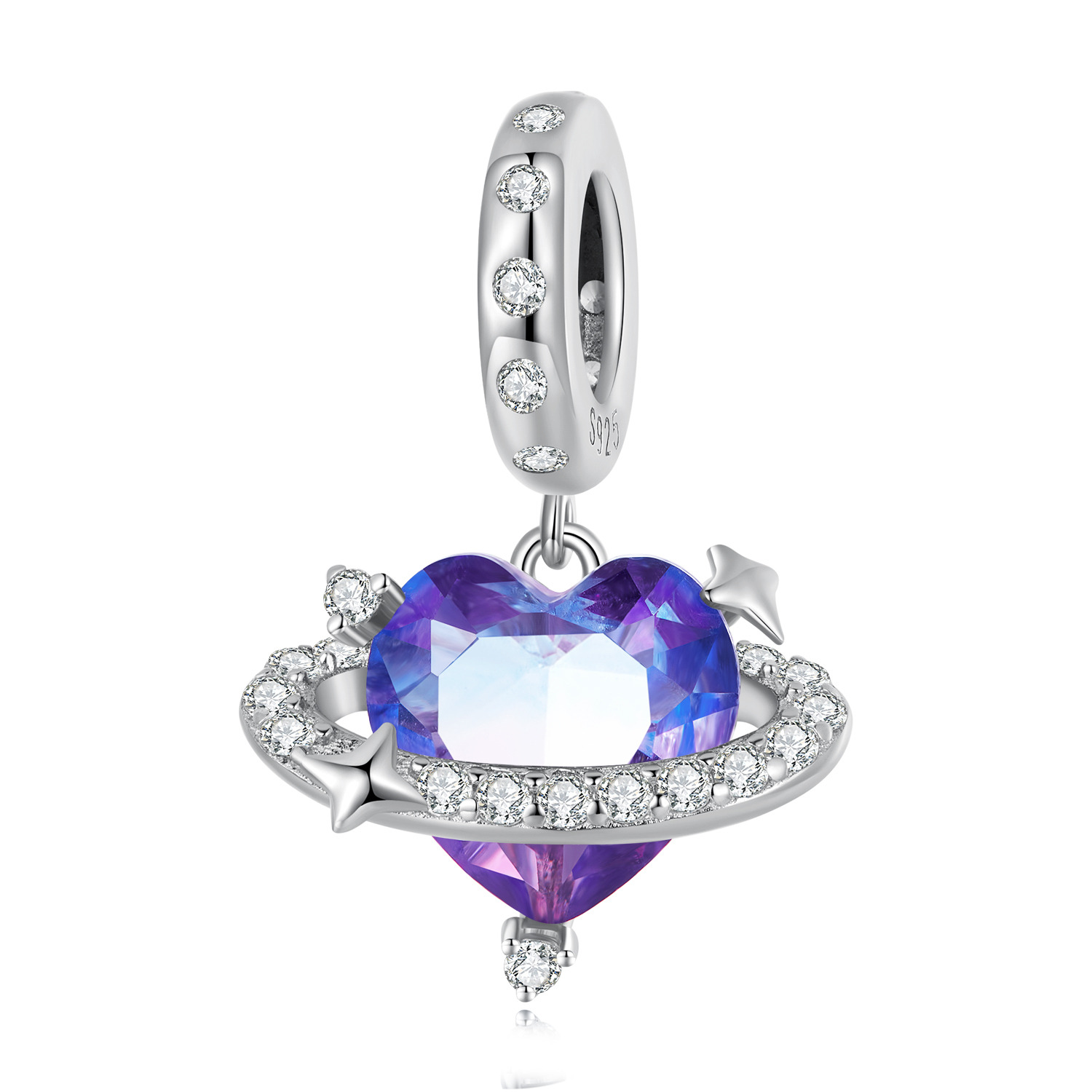 Talisman din argint Galaxy Heart