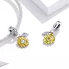 Talisman din argint Golden Sunshine Flower & Leaf picture - 4