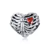 Talisman din argint Gothic Red Heart picture - 1