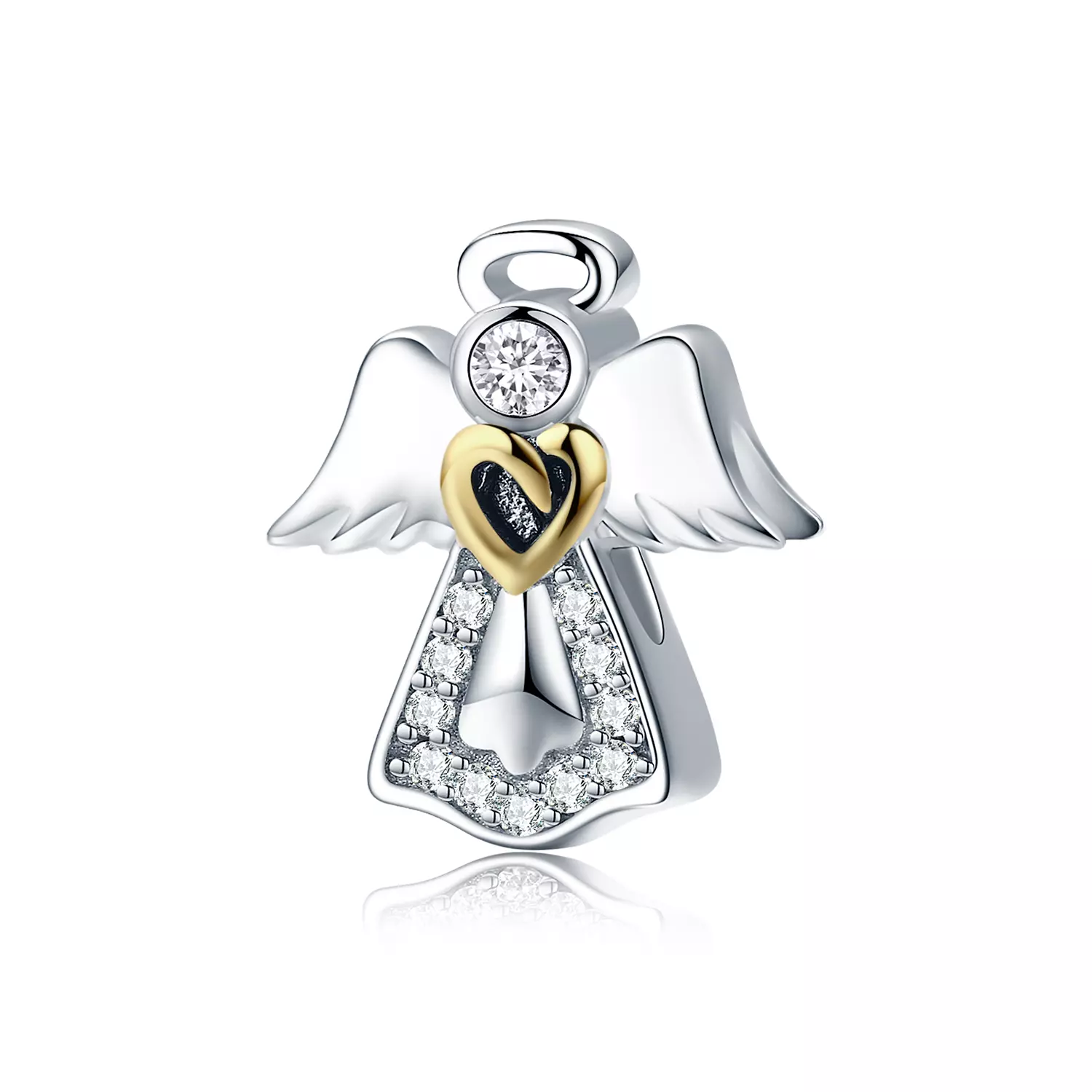 Talisman din argint Guardian Angel Heart