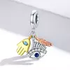 Talisman din argint Hamsa Eye Leaf picture - 2