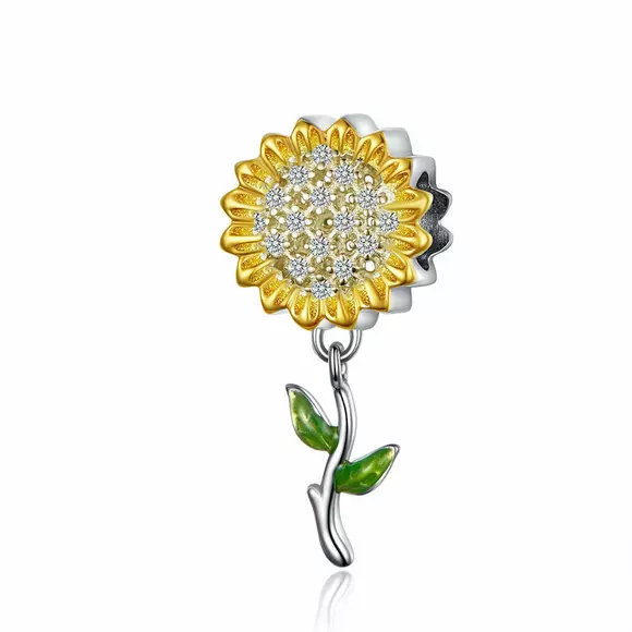 Talisman din argint Happy Sunflower