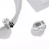 Talisman din argint Heart Crystal Paws