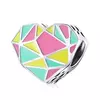 Talisman din argint Heart with Colors picture - 1