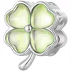 Talisman din argint Light Green Clover picture - 1