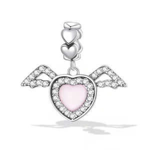 Talisman din argint Love Heart Angel Wings