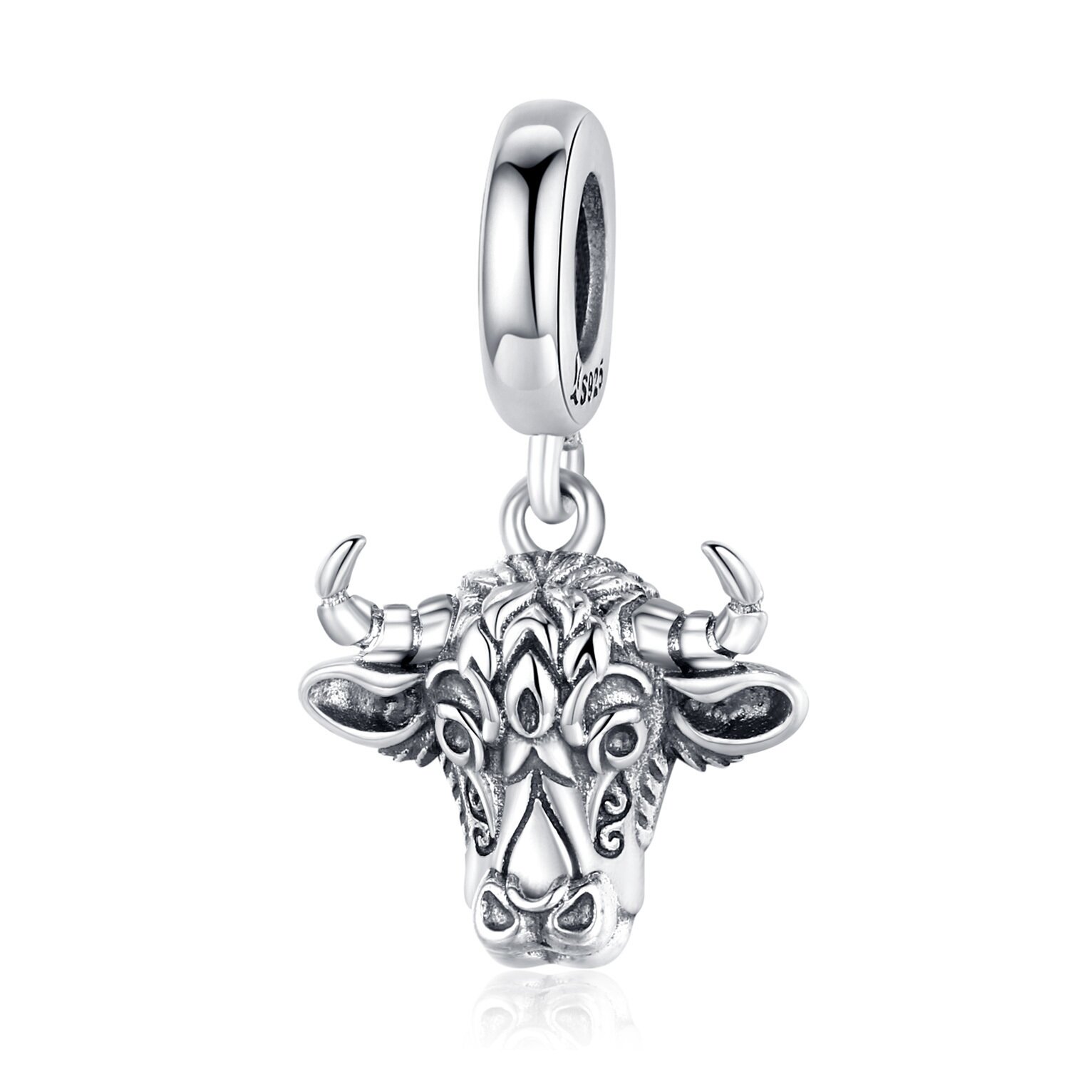 Talisman din argint mandala bull