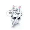 Talisman din argint Meow Cat picture - 1