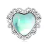 Talisman din argint Mystic Green Heart picture - 1