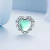Talisman din argint Mystic Green Heart picture - 3