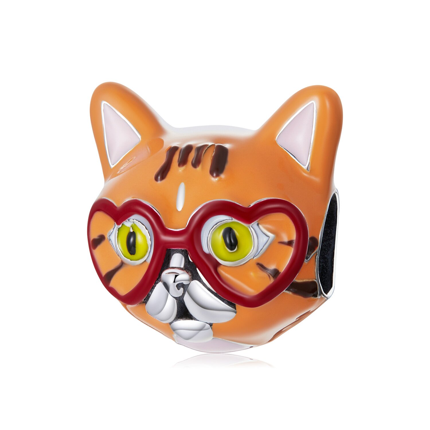 Talisman din argint Orange Cool Cat (toate)