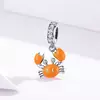 Talisman din argint Orange Little Crab picture - 2