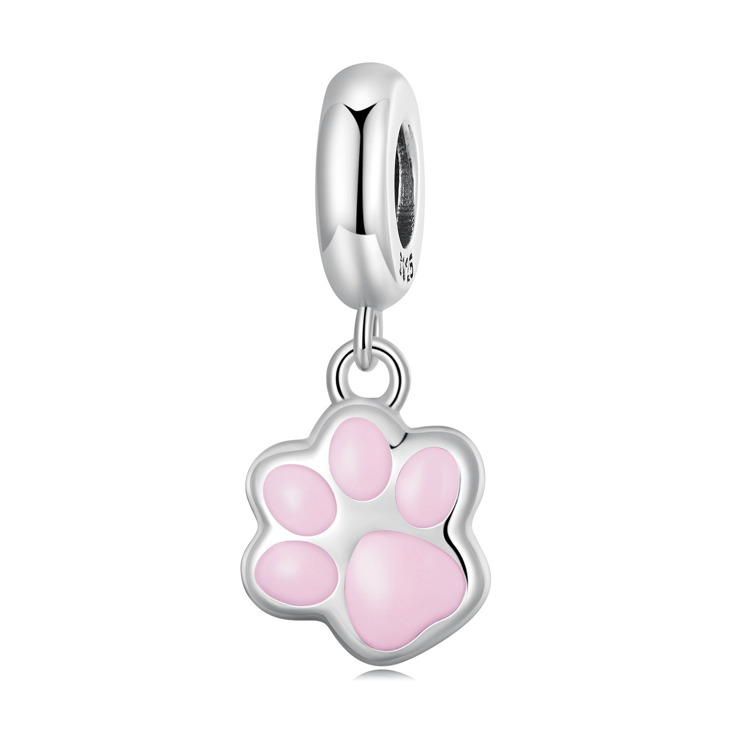 Talisman din argint Pink Email Paw