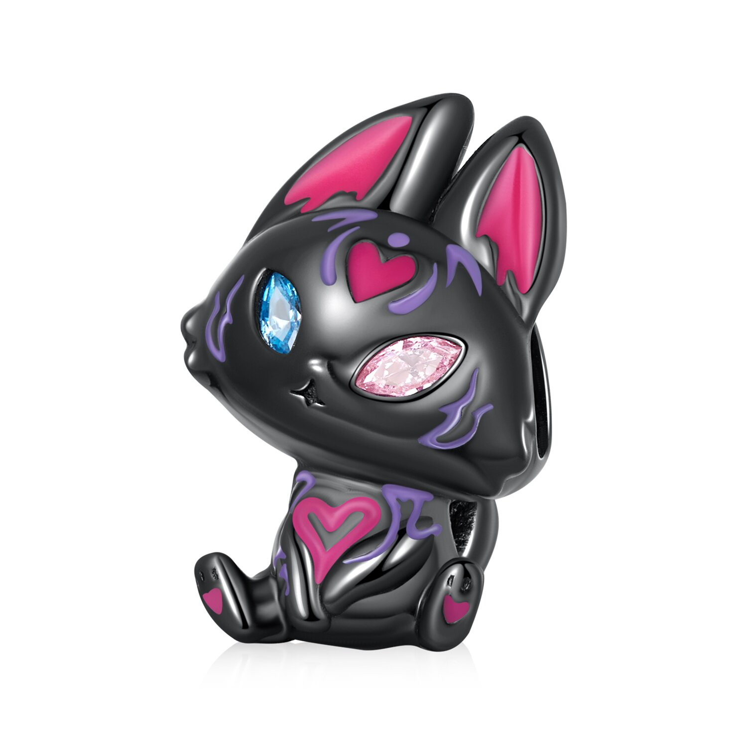Talisman din argint playful fox