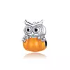 Talisman din argint Pumpkin Owl picture - 1