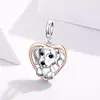 Talisman din argint Puppy Rose Gold Heart picture - 2