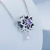 Talisman din argint Purple Crystal Flower picture - 2
