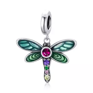 Talisman din argint Rainbow Dragonfly