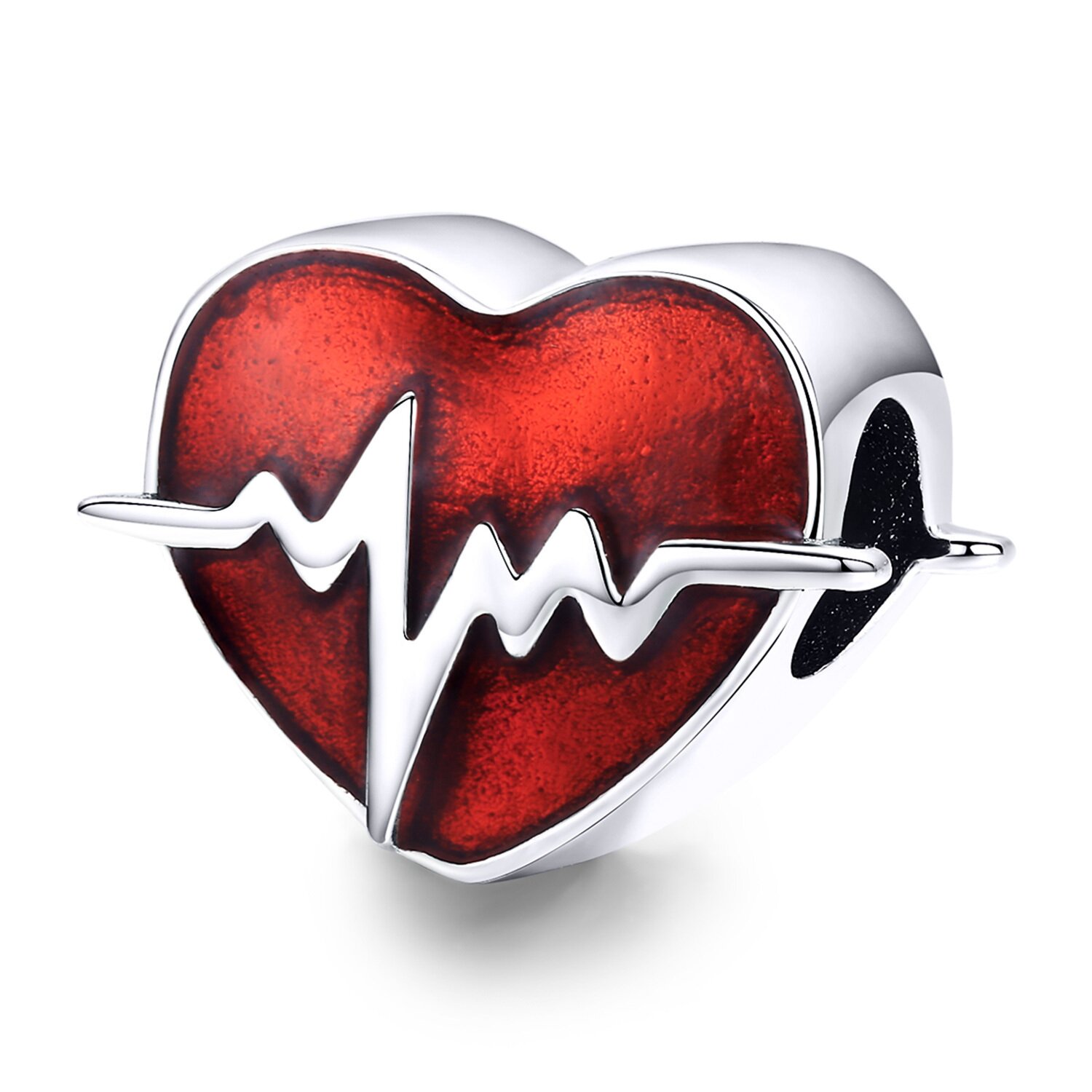 Talisman din argint red heart and pulse