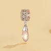 Talisman din argint Rose Gold Royal Crystal Drop picture - 4