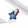 Talisman din argint Santa's Blue Snowflake picture - 2