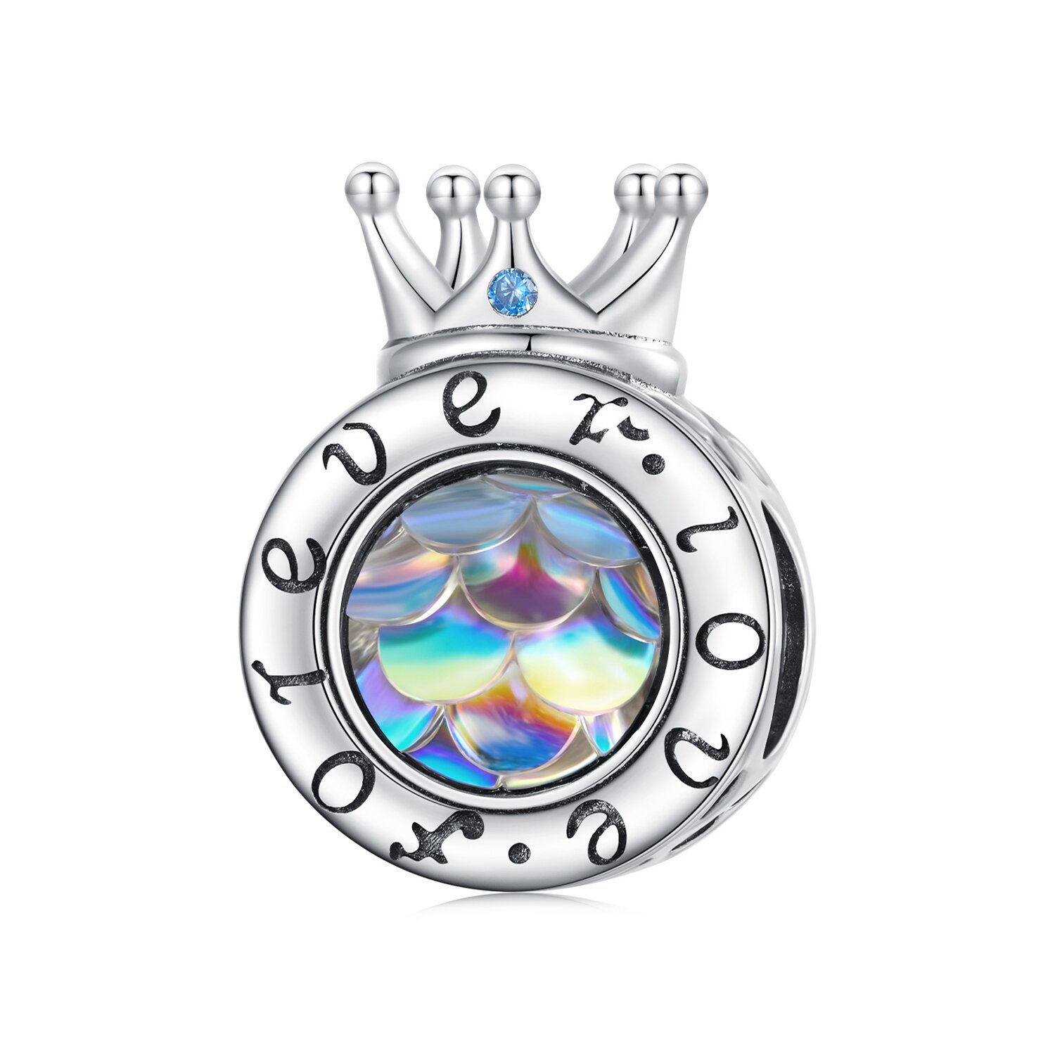 Talisman din argint scaly crown