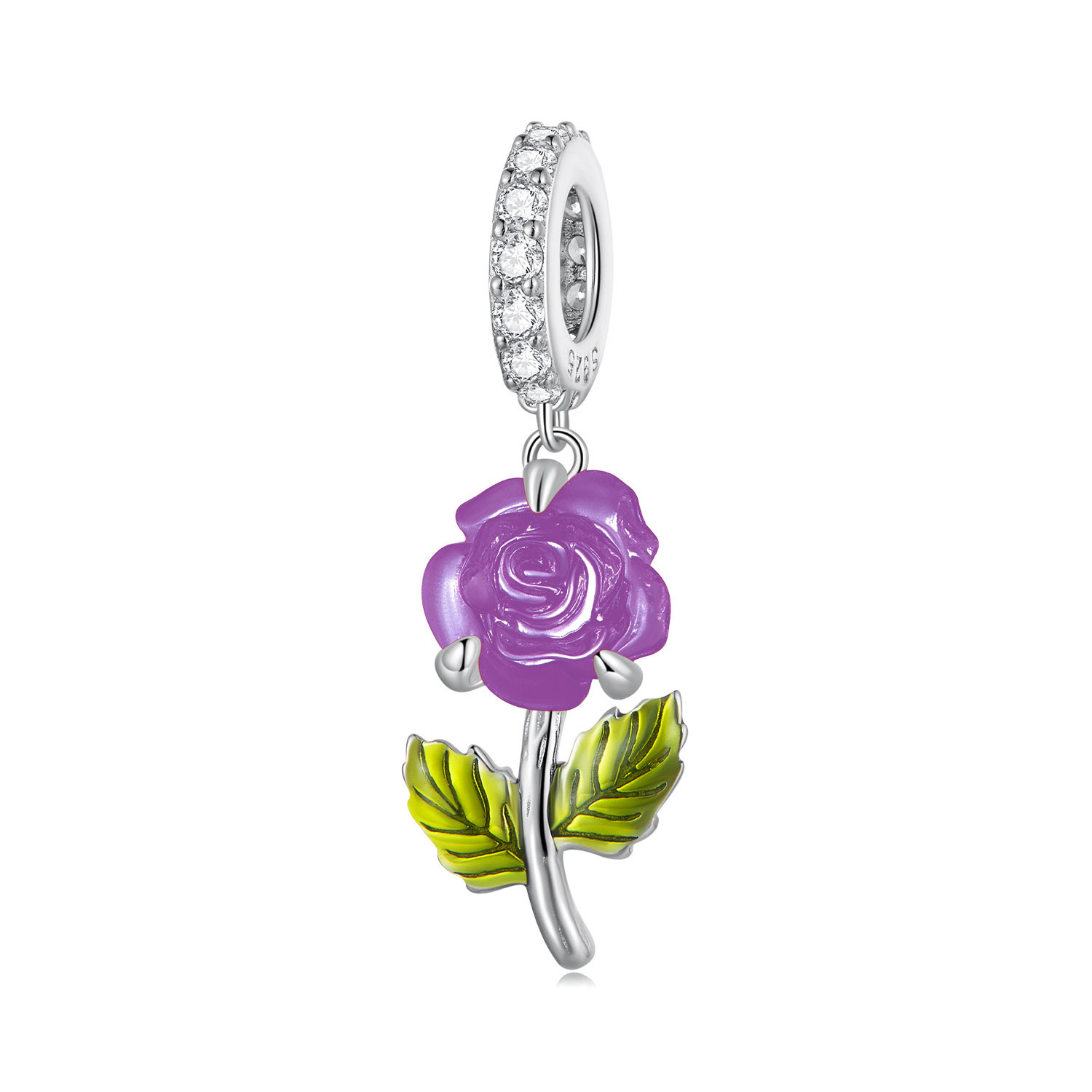 Talisman din argint Shifter Purple Rose