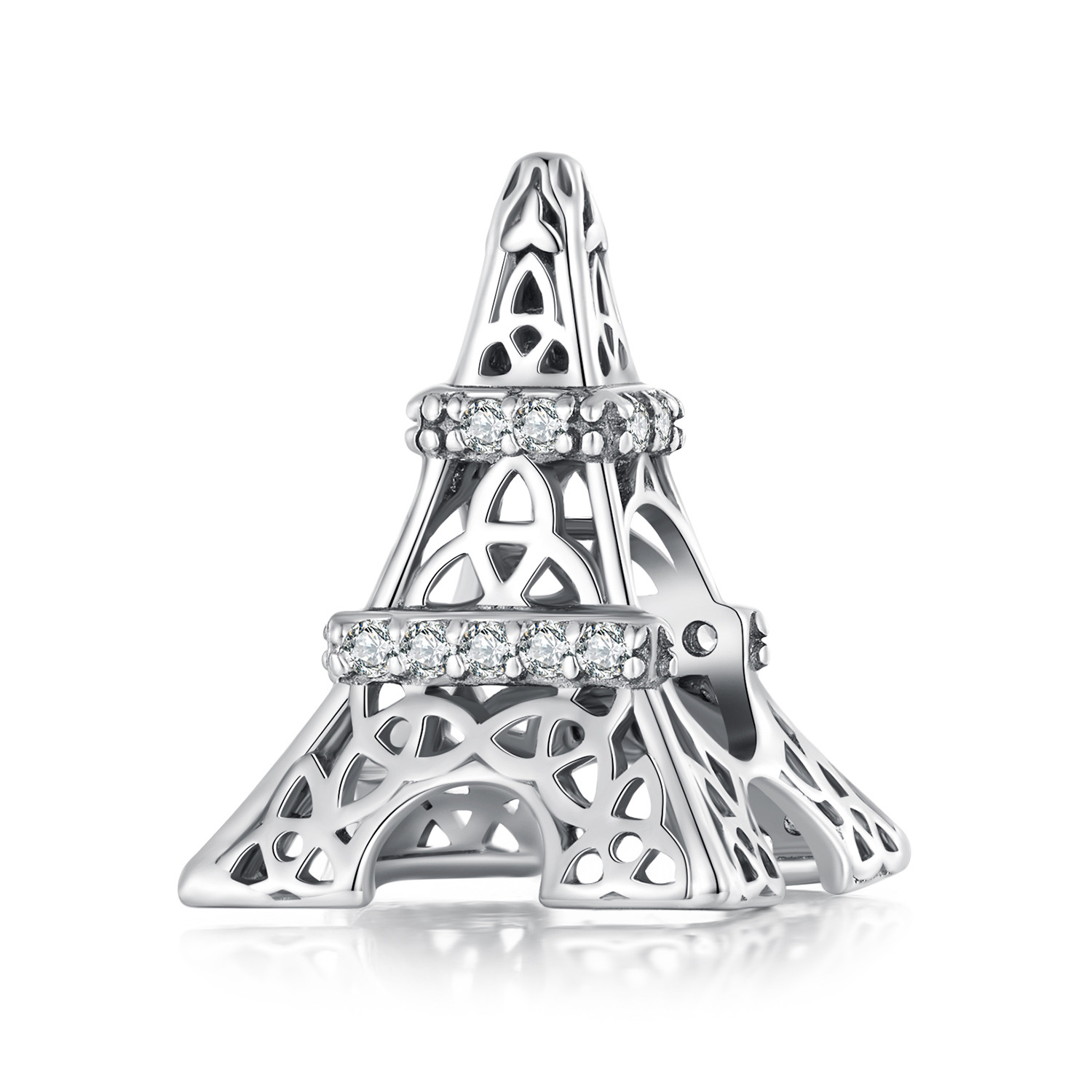 Talisman din argint Shiny Eiffel Tower image6