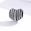 Talisman din argint Shiny Roped Heart picture - 2