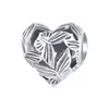 Talisman din argint Silver Butterflies Heart picture - 1