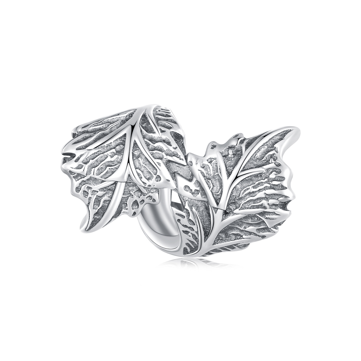 Talisman din argint Silvery Leaves image12