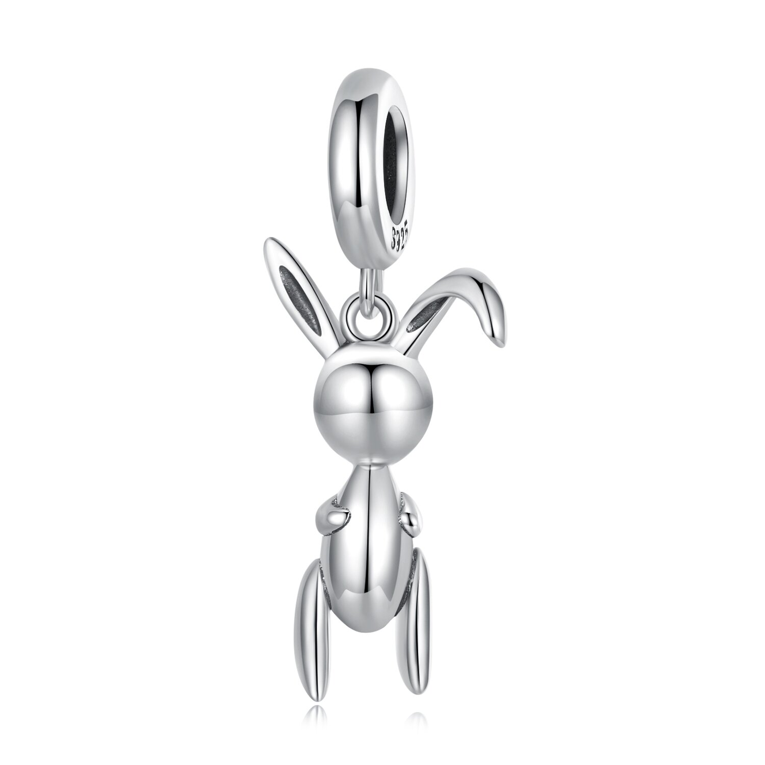 Talisman din argint simple bunny