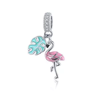 Talisman din argint Sparkling Flamingo