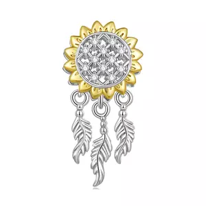 Talisman din argint Spring Sparkling Sunflower
