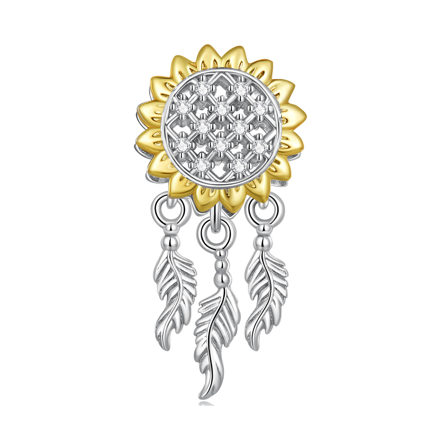 Talisman din argint Spring Sparkling Sunflower image14
