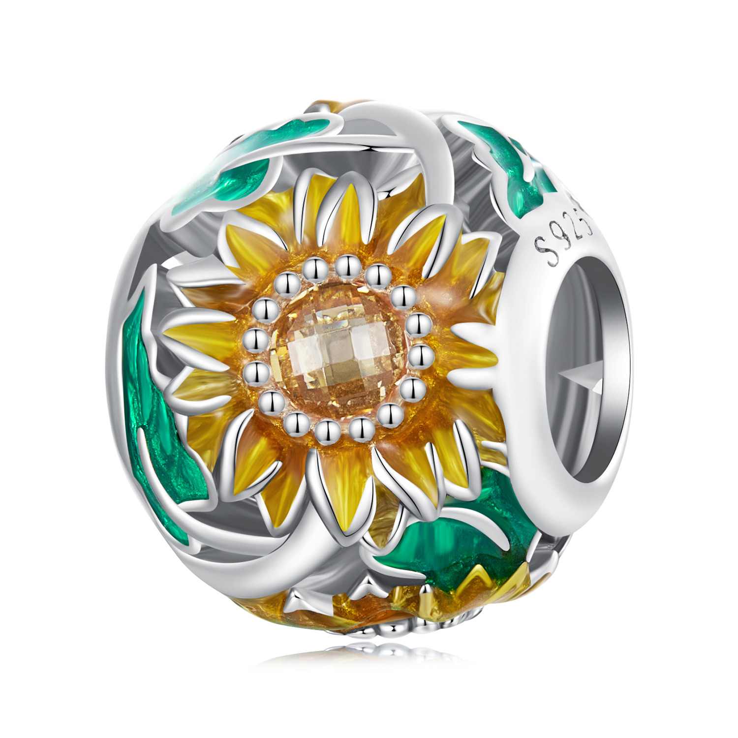 Talisman din argint Sunflower Crystal image1