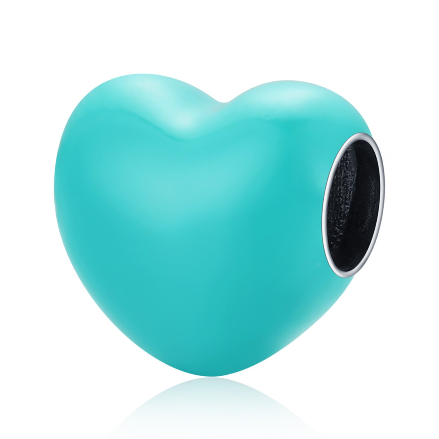 Talisman din argint turquoise email heart