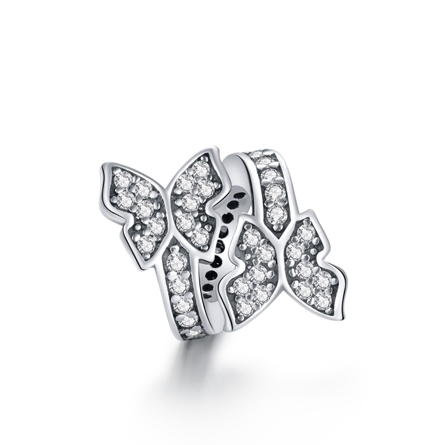 Talisman din argint Two Shiny Butterflies
