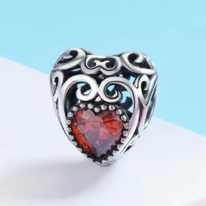 Talisman din argint Vintage Birthstone - Ianuarie