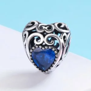 Talisman din argint Vintage Birthstone - Septembrie