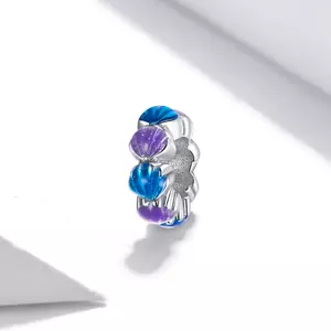 Talisman din argint Violet and Blue Shells