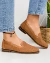 Balerini dama piele naturala maro cu model perforat MM2021 2