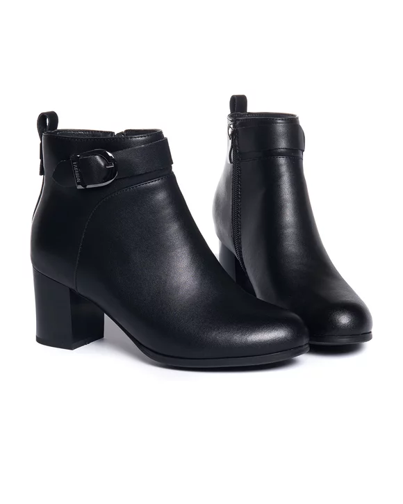 Botine Negre Captusite Din Piele Naturala VN2242