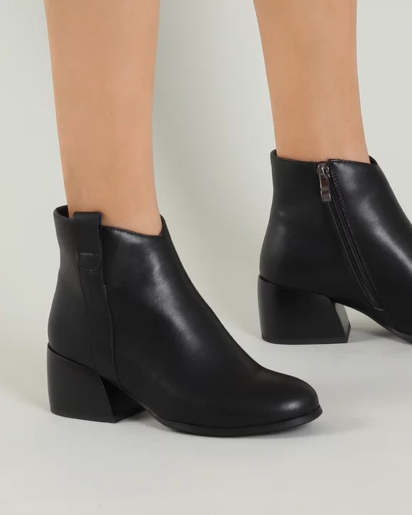 Botine Negre Captusite Piele Naturala VN2239