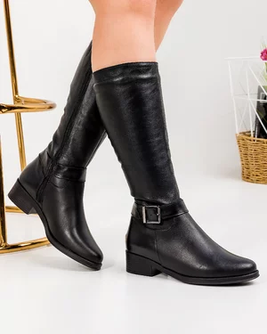 Cizme Dama Piele Naturala Negre IN709