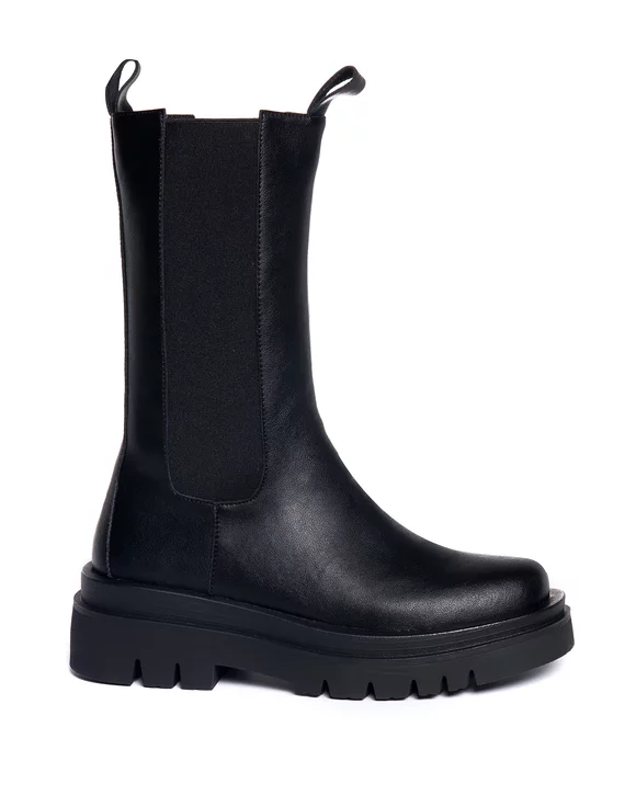 Cizme Lungi Negre Din Piele Naturala VN2312