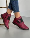 Ghete Imblanite Bordo Din Piele Naturala AK77 3