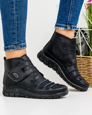 Ghete Imblanite Piele Naturala Noba - Negre